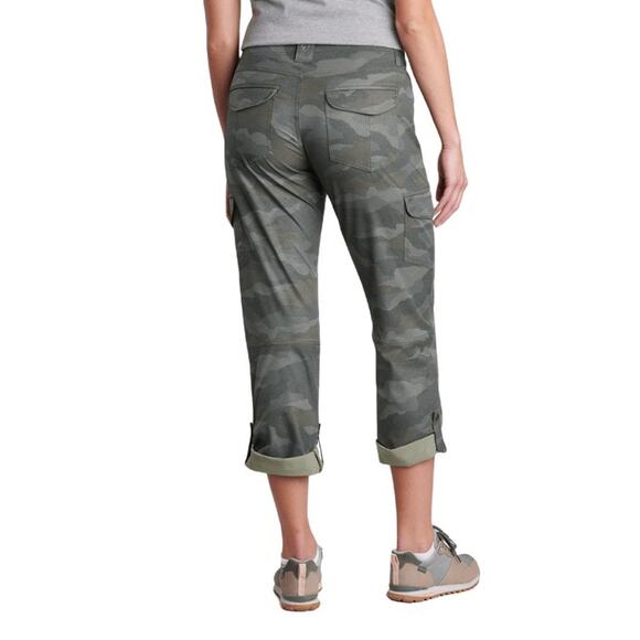 Kuhl Freeflex Roll-Up Pant In Olive Camo Green Style 6326 Size 12 - Picture 2 of 14